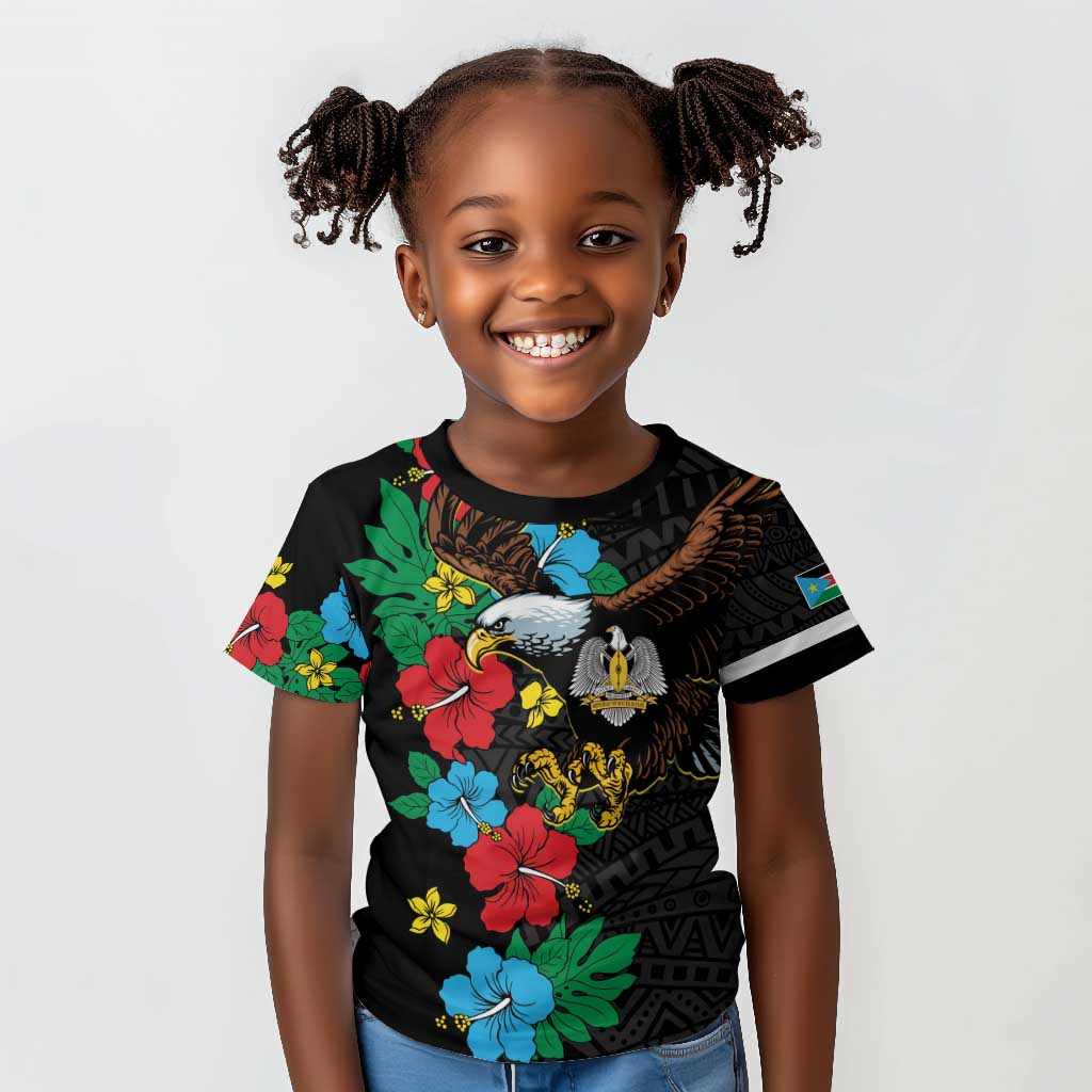 South Sudan Kid T shirt African Pattern Hibiscus Floral