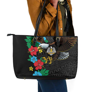 South Sudan Leather Tote Bag African Pattern Hibiscus Floral