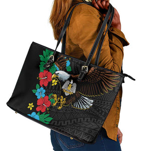 South Sudan Leather Tote Bag African Pattern Hibiscus Floral