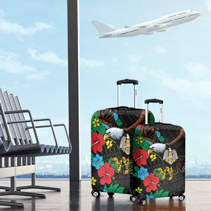 South Sudan Luggage Cover African Pattern Hibiscus Floral