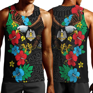 South Sudan Men Tank Top African Pattern Hibiscus Floral