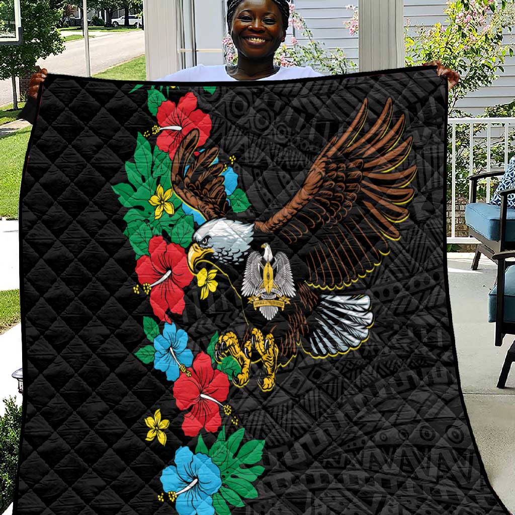 South Sudan Quilt African Pattern Hibiscus Floral