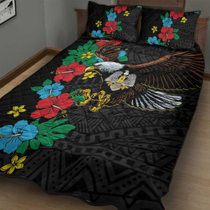 South Sudan Quilt Bed Set African Pattern Hibiscus Floral