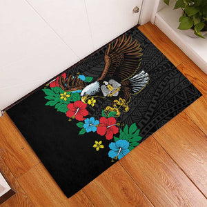 South Sudan Rubber Doormat African Pattern Hibiscus Floral