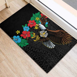 South Sudan Rubber Doormat African Pattern Hibiscus Floral