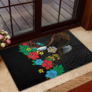 South Sudan Rubber Doormat African Pattern Hibiscus Floral