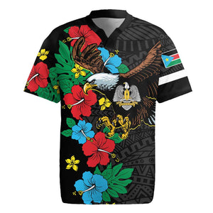 South Sudan Rugby Jersey African Pattern Hibiscus Floral