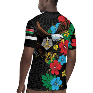 South Sudan Rugby Jersey African Pattern Hibiscus Floral