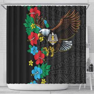 South Sudan Shower Curtain African Pattern Hibiscus Floral