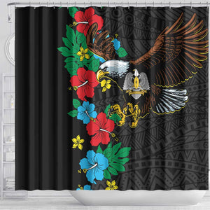 South Sudan Shower Curtain African Pattern Hibiscus Floral