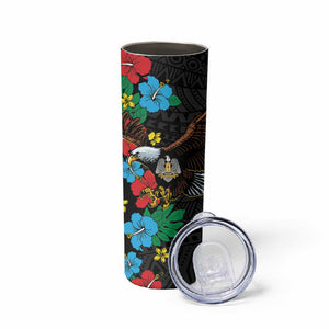 South Sudan Skinny Tumbler African Pattern Hibiscus Floral