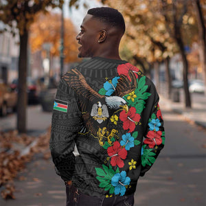 South Sudan Sweatshirt African Pattern Hibiscus Floral