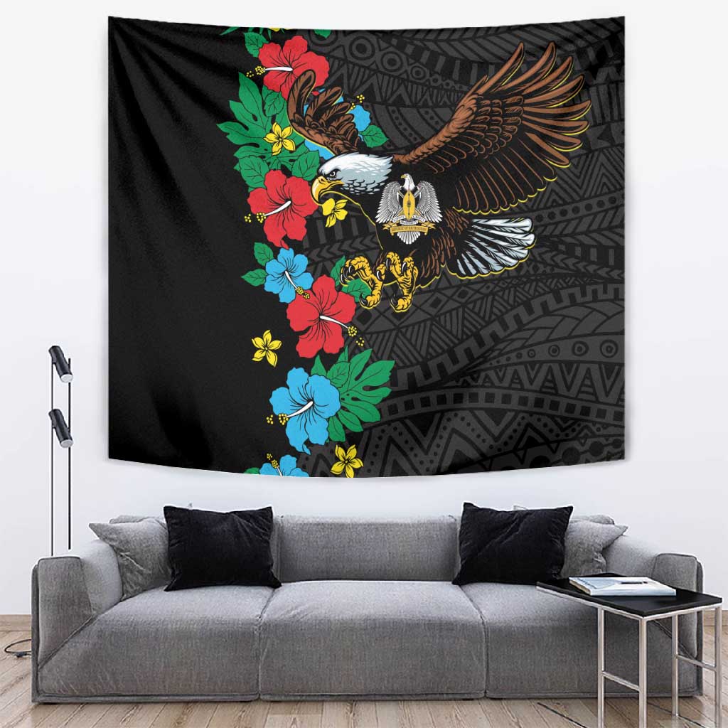 South Sudan Tapestry African Pattern Hibiscus Floral