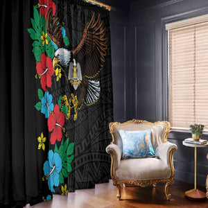 South Sudan Window Curtain African Pattern Hibiscus Floral