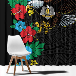 South Sudan Window Curtain African Pattern Hibiscus Floral