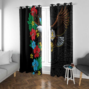 South Sudan Window Curtain African Pattern Hibiscus Floral