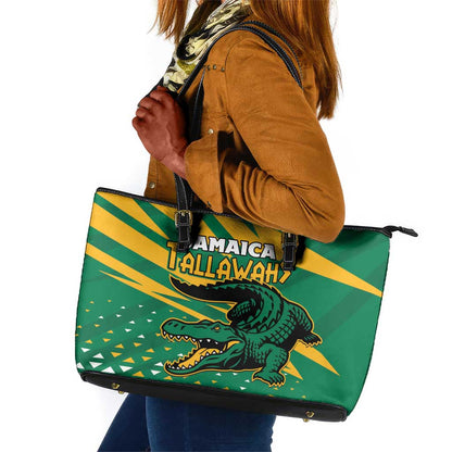 Afro Jamaica Cricket Tallawahs Leather Tote Bag Fi Wi Tallawahs Champions