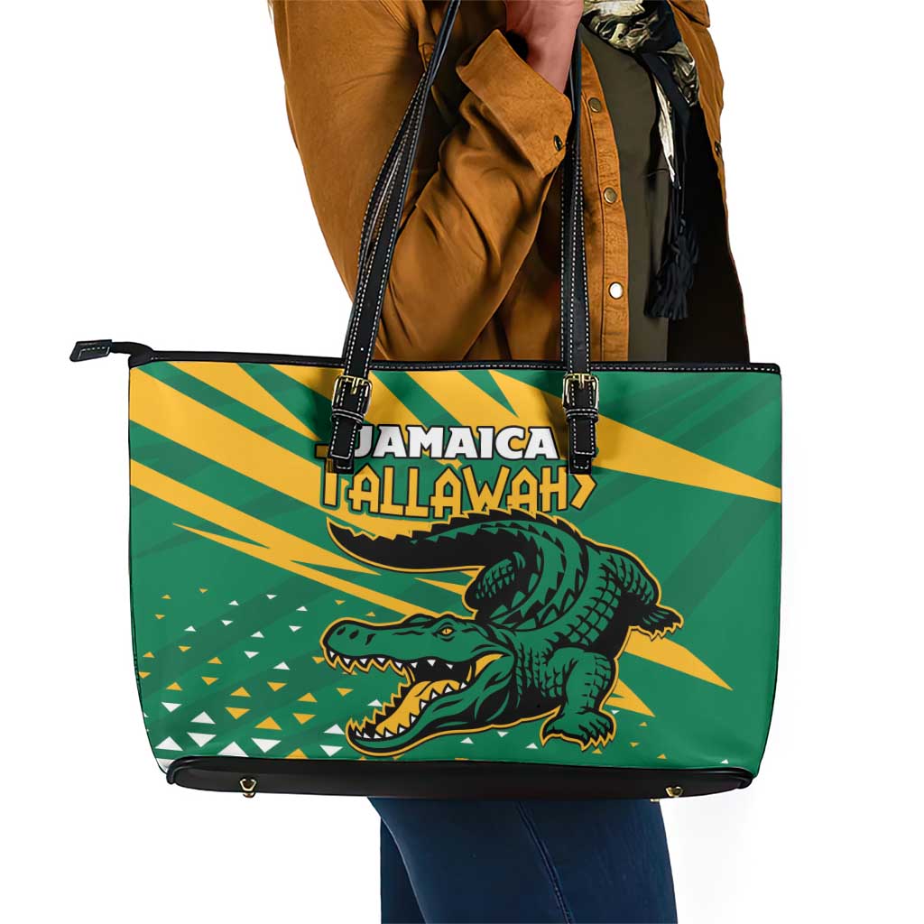 Afro Jamaica Cricket Tallawahs Leather Tote Bag Fi Wi Tallawahs Champions