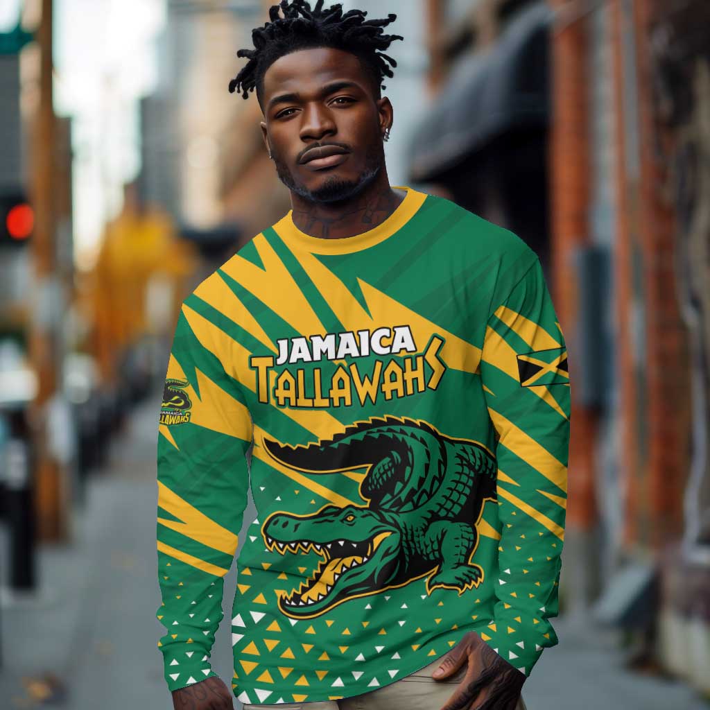 Custom Afro Jamaica Cricket Tallawahs Long Sleeve Shirt Fi Wi Tallawahs Champions
