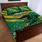 Afro Jamaica Cricket Tallawahs Quilt Bed Set Fi Wi Tallawahs Champions