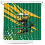 Afro Jamaica Cricket Tallawahs Shower Curtain Fi Wi Tallawahs Champions