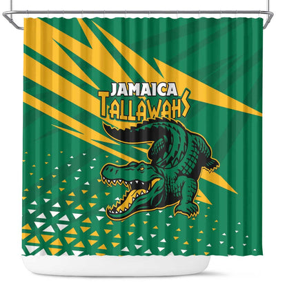 Afro Jamaica Cricket Tallawahs Shower Curtain Fi Wi Tallawahs Champions