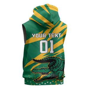 Custom Afro Jamaica Cricket Tallawahs Sleeveless Zip Hoodie Fi Wi Tallawahs Champions - African Pride