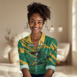 Custom Afro Jamaica Cricket Tallawahs Women Casual Shirt Fi Wi Tallawahs Champions
