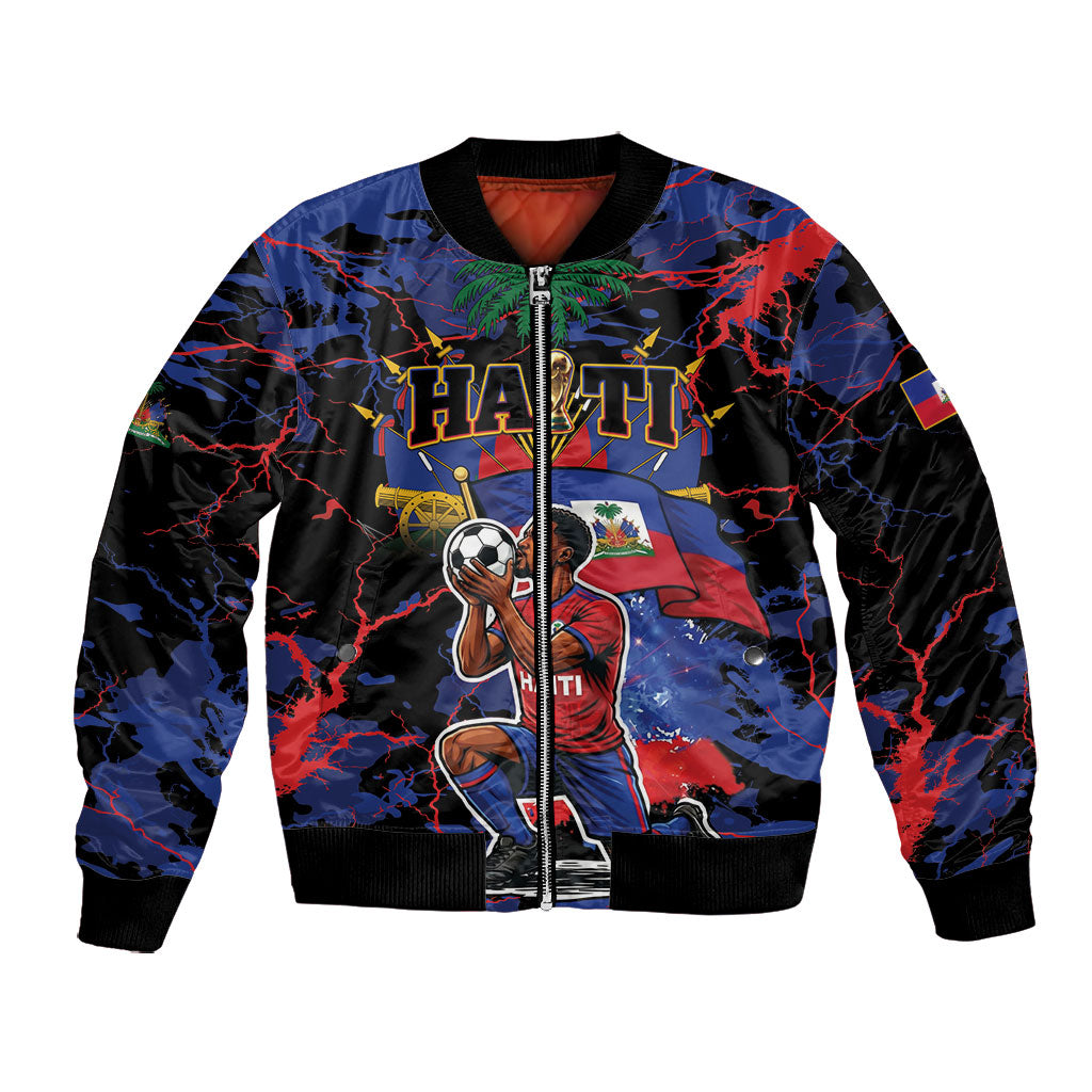 Personalized Haiti Soccer Pride Bomber Jacket Ayiti Nan Mondyal 2026
