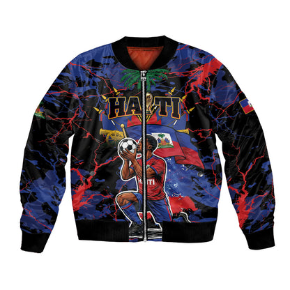 Personalized Haiti Soccer Pride Bomber Jacket Ayiti Nan Mondyal 2026