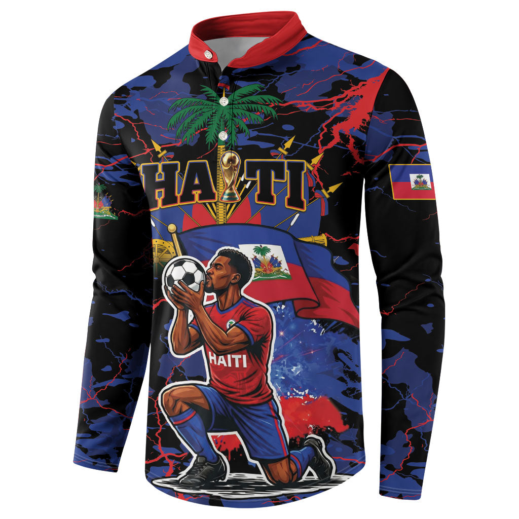 Personalized Haiti Soccer Pride Button Sweatshirt Ayiti Nan Mondyal 2026