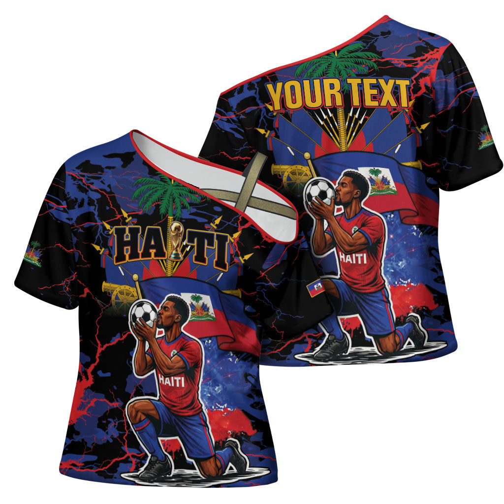 Personalized Haiti Soccer Pride Cross Shoulder Shirt Ayiti Nan Mondyal 2026