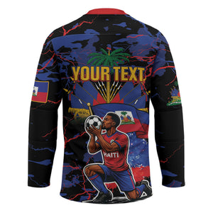 Personalized Haiti Soccer Pride Hockey Jersey Ayiti Nan Mondyal 2026