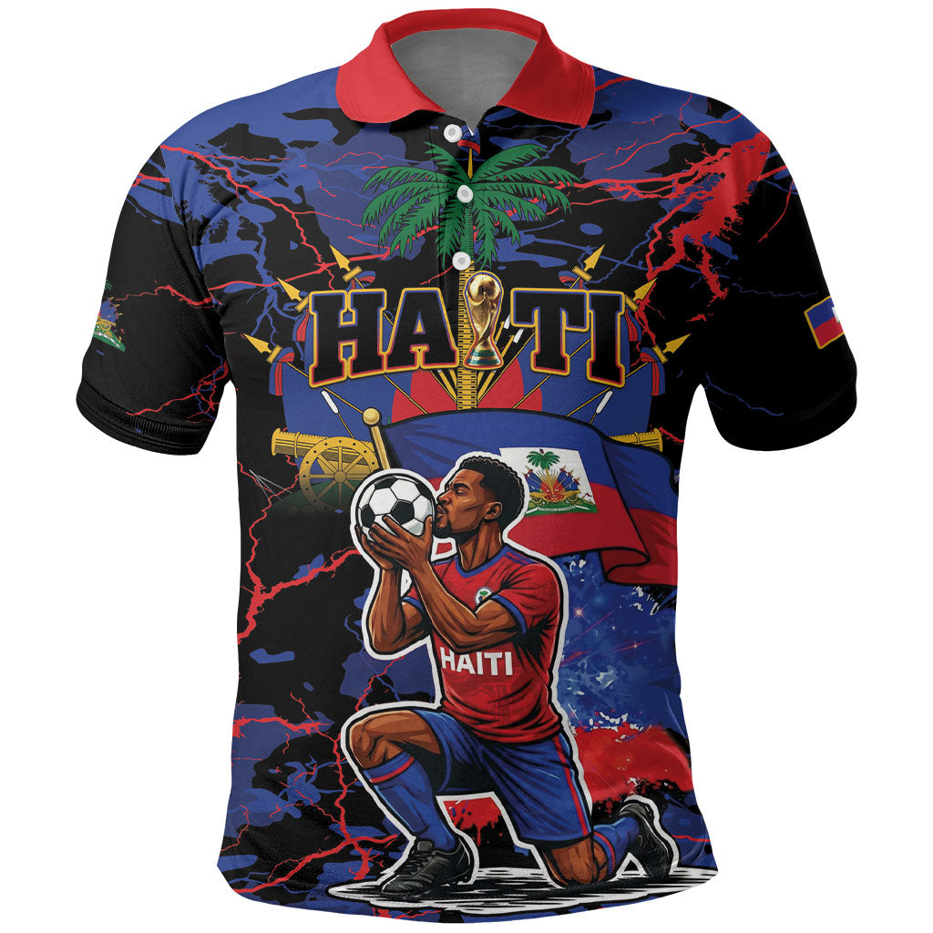 Personalized Haiti Soccer Pride Polo Shirt Ayiti Nan Mondyal 2026