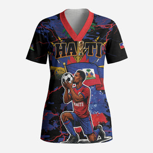 Personalized Haiti Soccer Pride Scrub Top Ayiti Nan Mondyal 2026