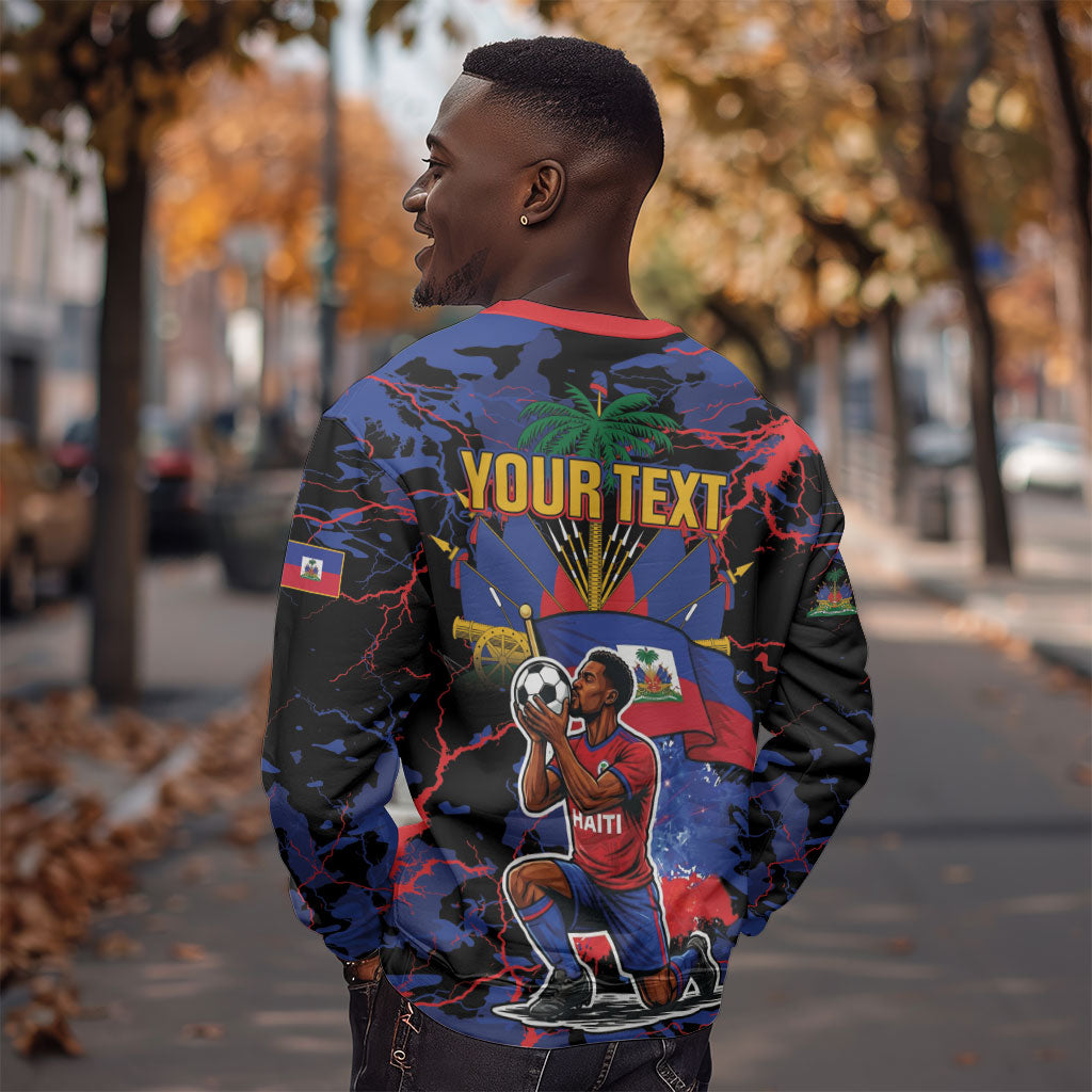 Personalized Haiti Soccer Pride Sweatshirt Ayiti Nan Mondyal 2026