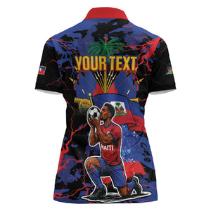 Personalized Haiti Soccer Pride Women Polo Shirt Ayiti Nan Mondyal 2026