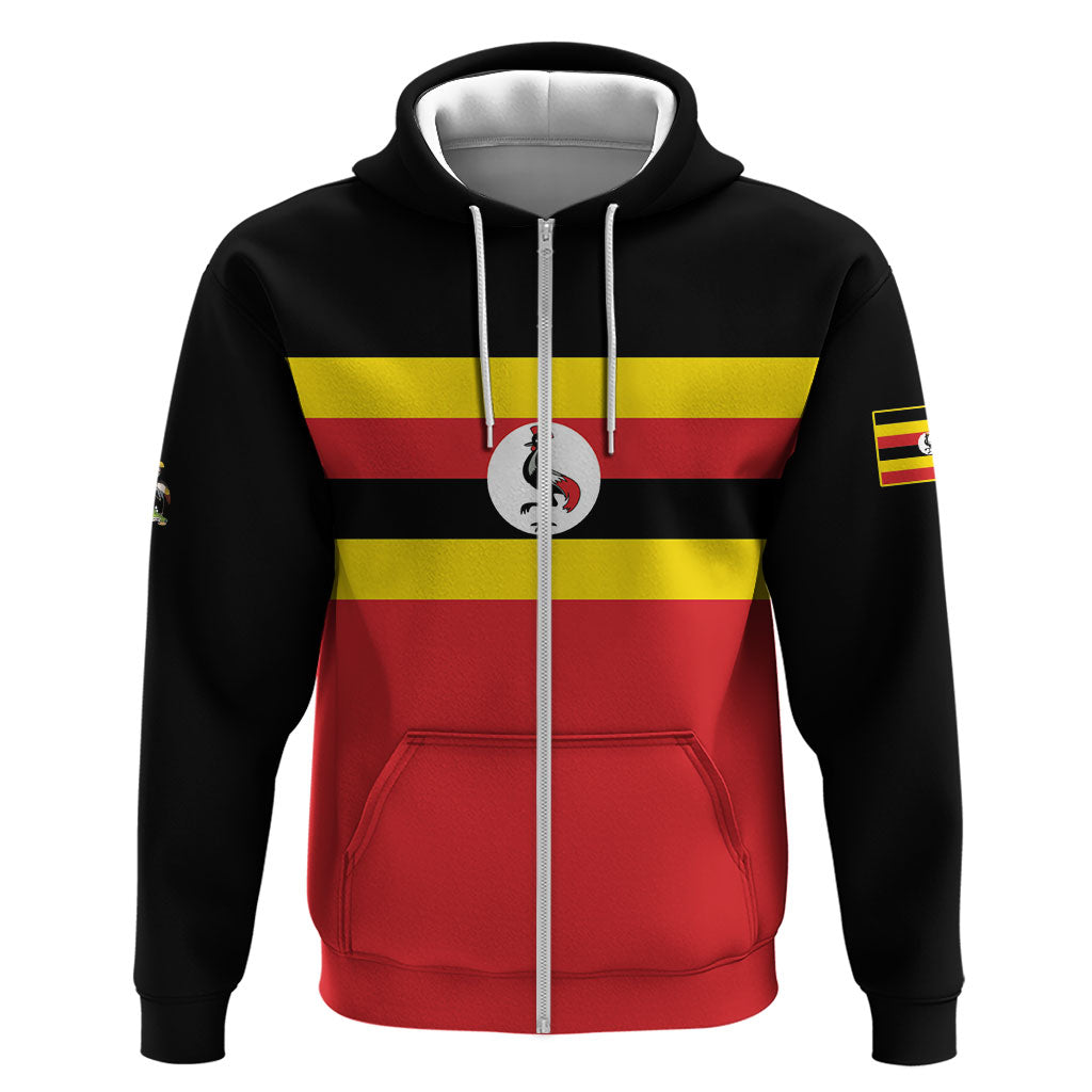 Uganda Flag Stylized Hoodie Jamhuri ya Uganda