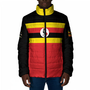 Uganda Flag Stylized Padded Jacket Jamhuri ya Uganda