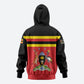 Uganda Flag Stylized Zip Hoodie Jamhuri ya Uganda