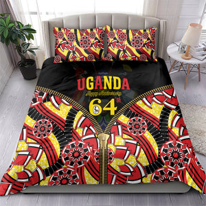 Uganda 64th Anniversary Bedding Set Happy Independence Day
