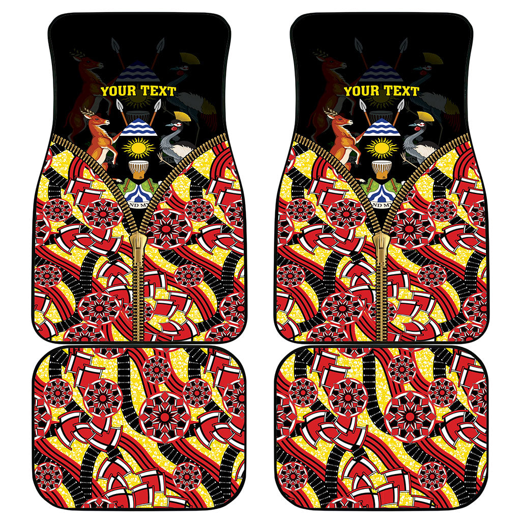 Personalised Uganda 64th Anniversary Car Mats Happy Independence Day