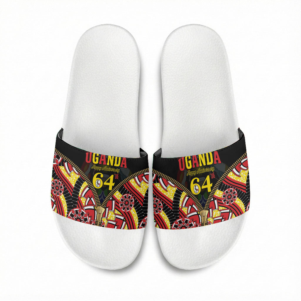 Uganda 64th Anniversary Slide Sandals Happy Independence Day