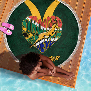 South Africa Rugby Beach Blanket - Stronger Together, Stronger Forever, Bokke World Cup