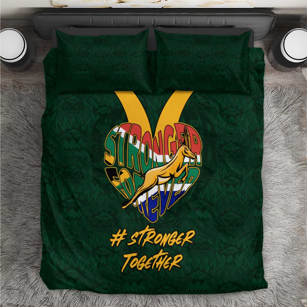 South Africa Rugby Bedding Set - Stronger Together, Stronger Forever, Bokke World Cup