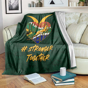 South Africa Rugby Blanket - Stronger Together, Stronger Forever, Bokke World Cup