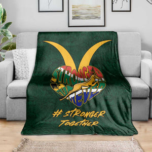 South Africa Rugby Blanket - Stronger Together, Stronger Forever, Bokke World Cup