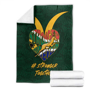 South Africa Rugby Blanket - Stronger Together, Stronger Forever, Bokke World Cup