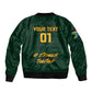 Custom South Africa Rugby Bomber Jacket - Stronger Together, Stronger Forever, Bokke World Cup