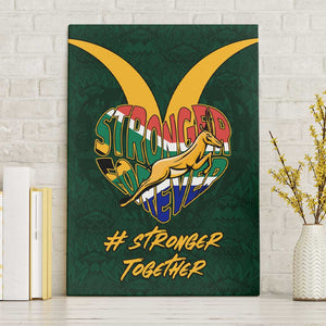 South Africa Rugby Canvas Wall Art - Stronger Together, Stronger Forever, Bokke World Cup